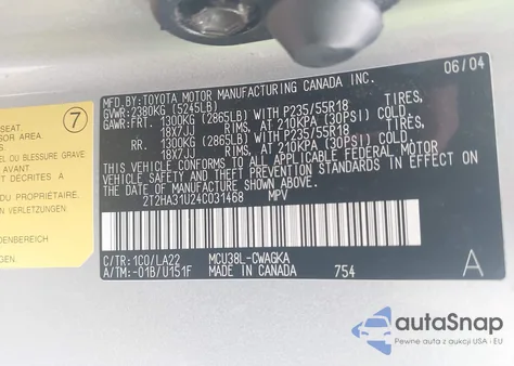 2004 Lexus Rx 330 из США, поврежденный, VIN 2T2HA31U24C031468